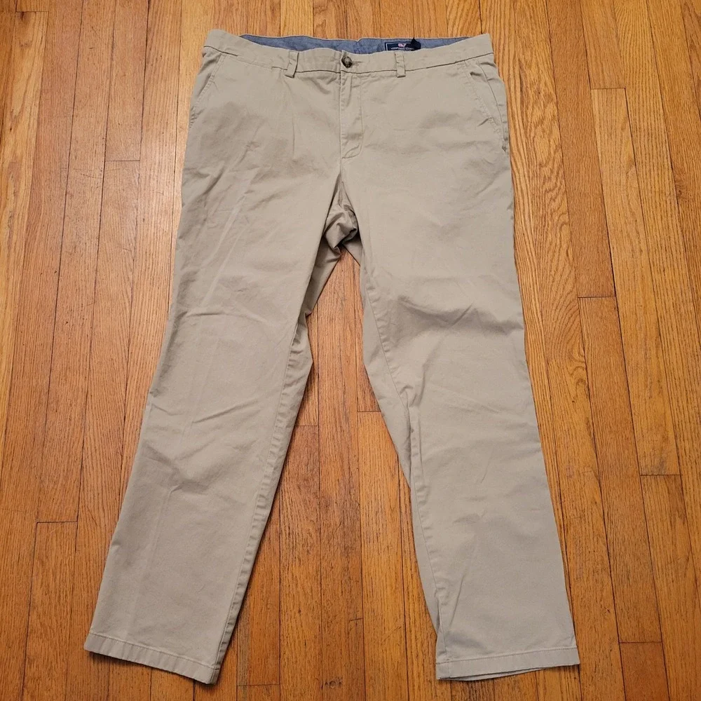 Vineyard Vines‎ Breaker Pant Khaki Tan Stretch Chino Trousers 38x30 Preppy